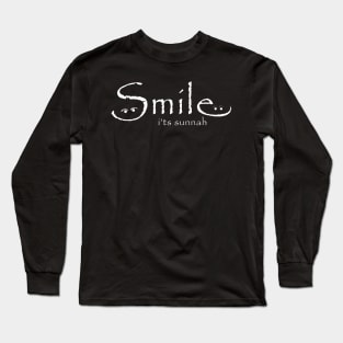 smile its sunnah - islamic quotes 4 Long Sleeve T-Shirt